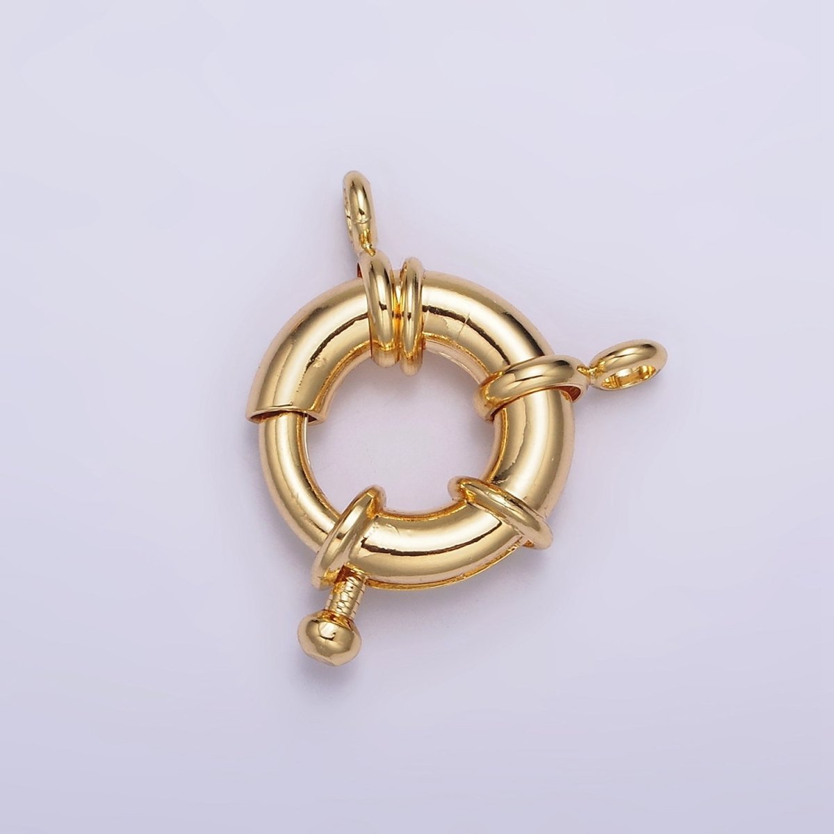 16K Gold Filled 16mm, 18.5mm Double Loop Sailor Clasps Jewelry Making Closure Supply | Z-451 Z-452