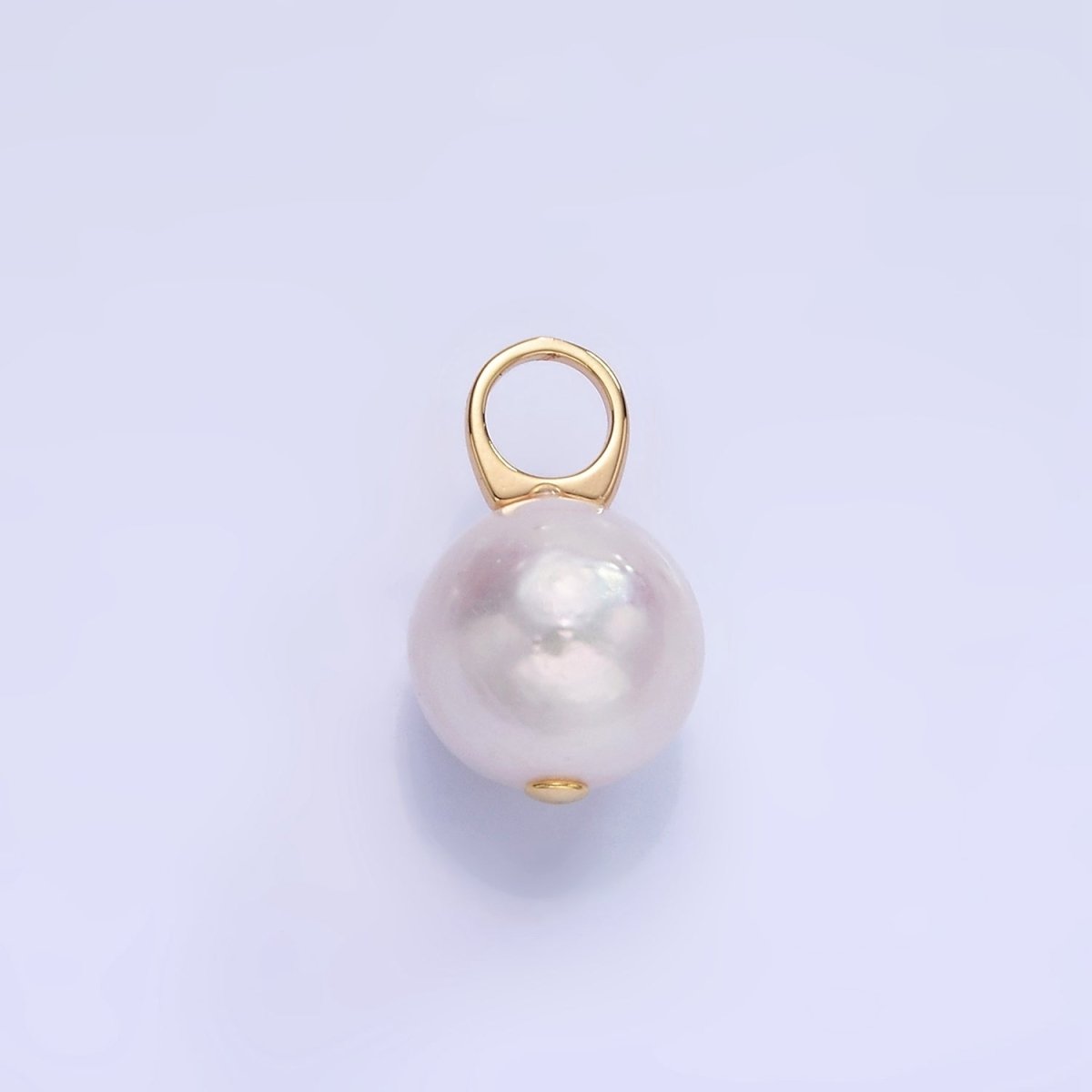 16K Gold Filled 20mm Freshwater Pearl Drop Bail Pendant | P1718