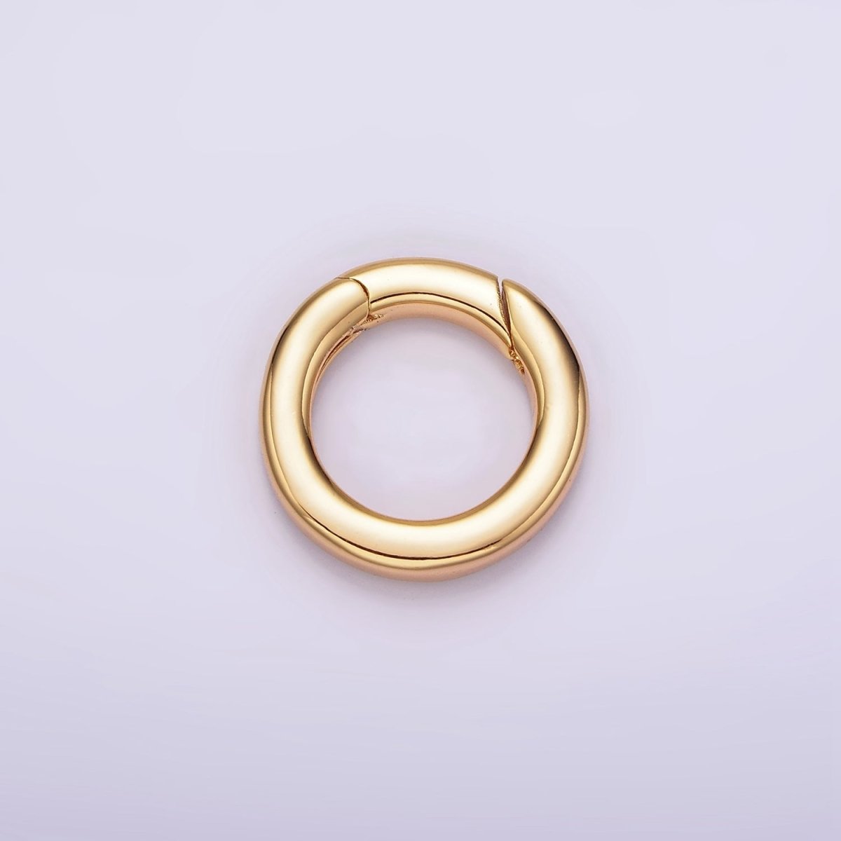 16K Gold Filled 20mm Round Push Spring Gate Jewelry Making Findings Supply | Z-520