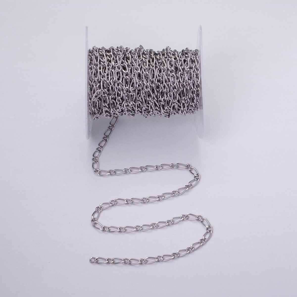 16K Gold Plated 4.3mm Twisted Paperclip Cable Link Unique Unfinished Chain by Yard in Gold & Silver | ROLL-1231 ROLL-1232 Clearance Pricing