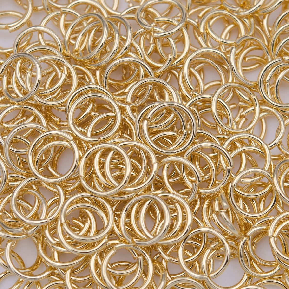 16K Gold Filled 5mm x 0.6mm Assorted Open Jump Ring Jewelry Supply | B-605