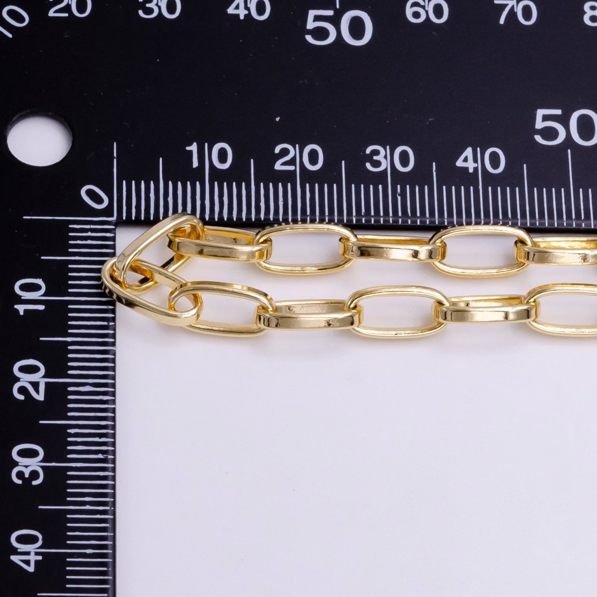16K Gold Filled 6mm Cable Chunky Statement Unfinished Chain For Jewelry Making | ROLL-1378 Clearance Pricing