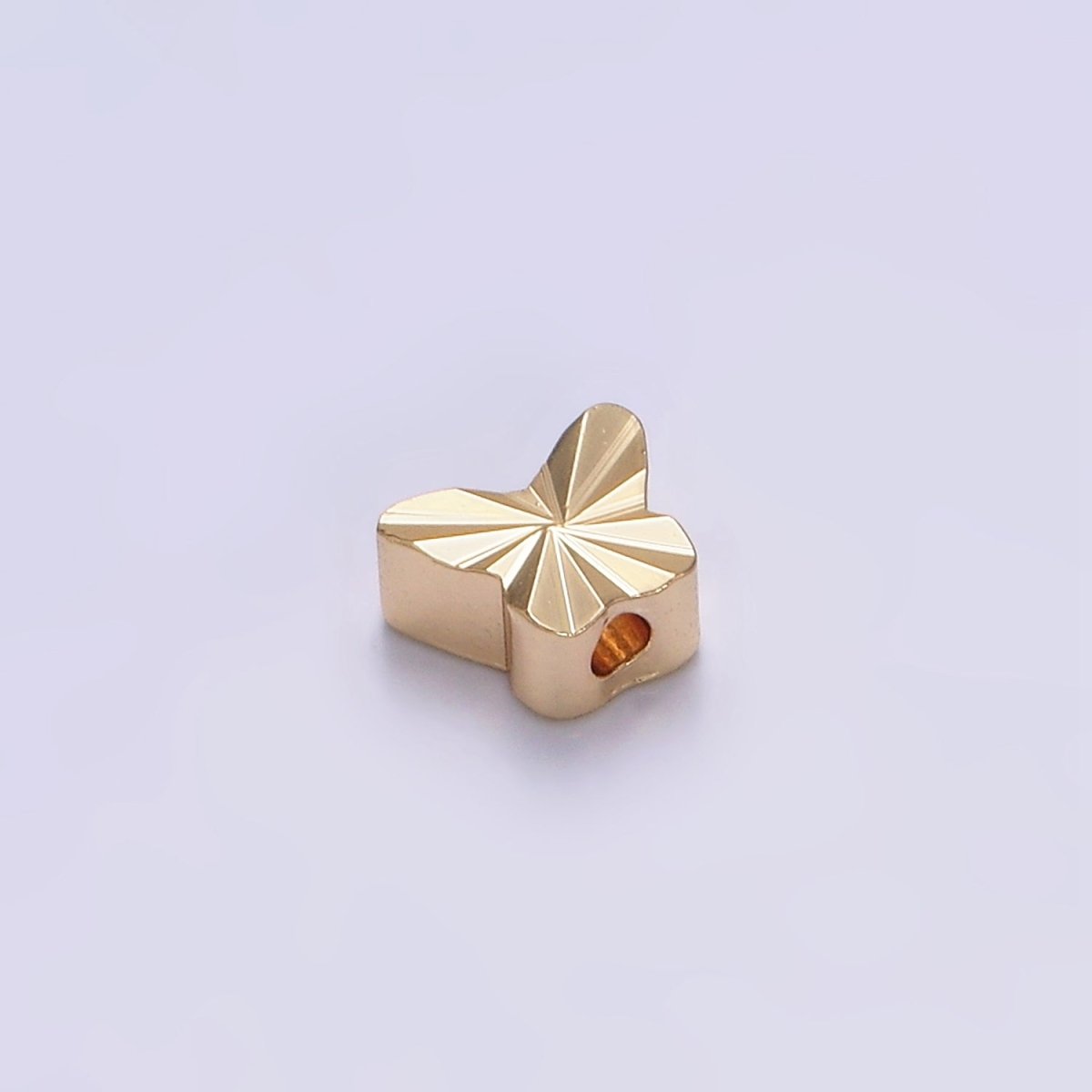 16K Gold Filled 6mm Sunburst Butterfly Mariposa Bead | B-834