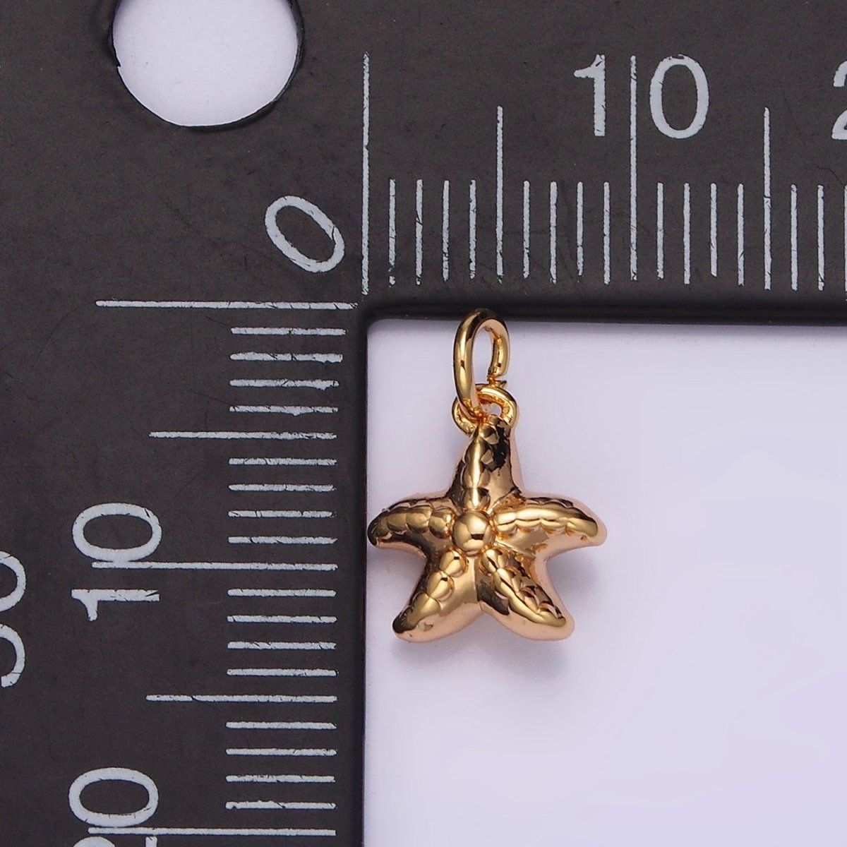 16K Gold Filled 9mm Mini Starfish Ocean Animal Add-On Charm | N1769