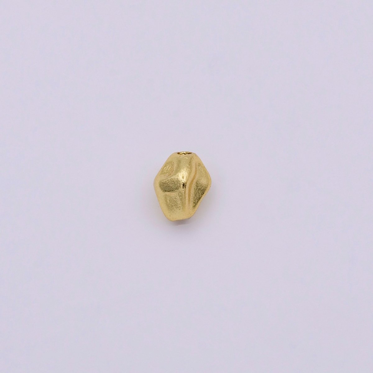 16K Gold Filled Abstract Hammered Geometric Bead | B-820