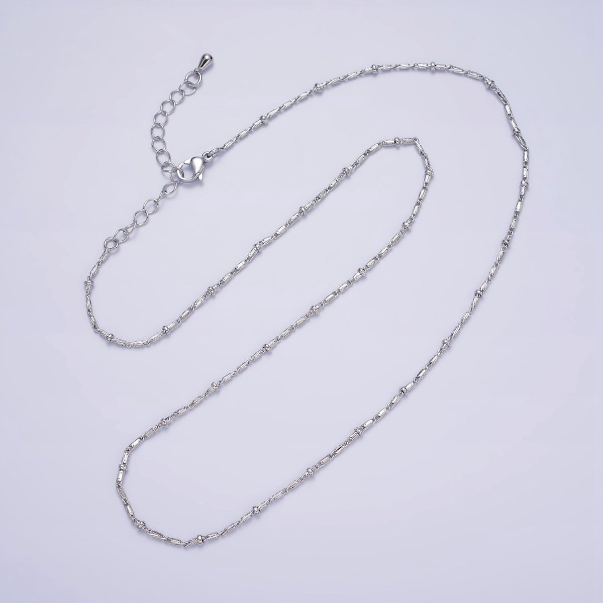 16k Gold Filled Beaded Satellite Chain Gold Filled Silver Chain Simple Everyday Layering Necklace 17 Inch | WA-1859 WA-1860 Clearance Pricing