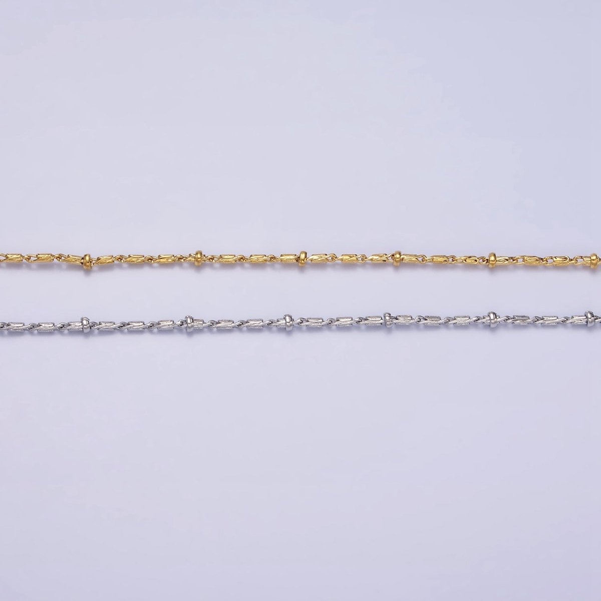 16k Gold Filled Beaded Satellite Chain Gold Filled Silver Chain Simple Everyday Layering Necklace 17 Inch | WA-1859 WA-1860 Clearance Pricing