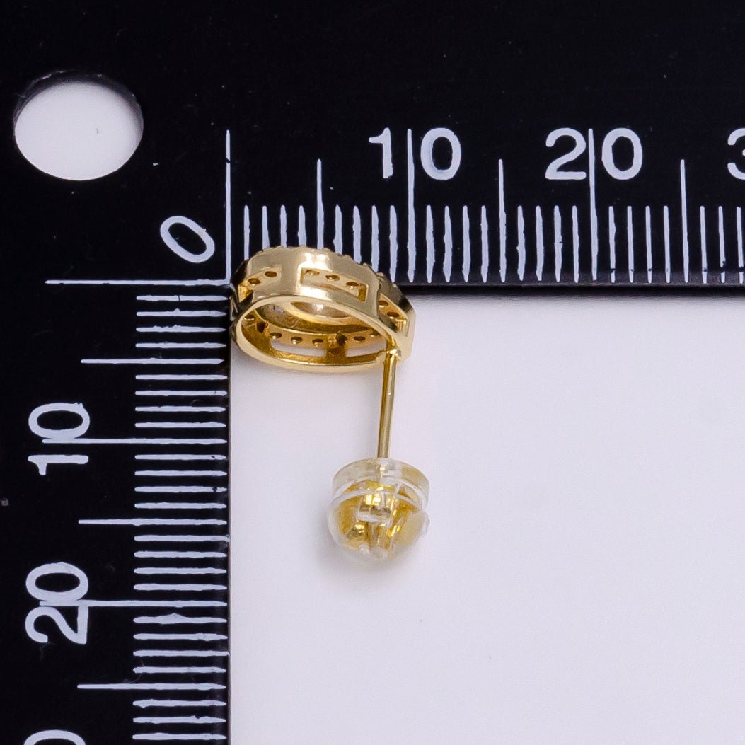 16K Gold Filled Clear Marquise Micro Paved CZ Teardrop Open Stud Earrings in Gold & Silver | AE785 AE786