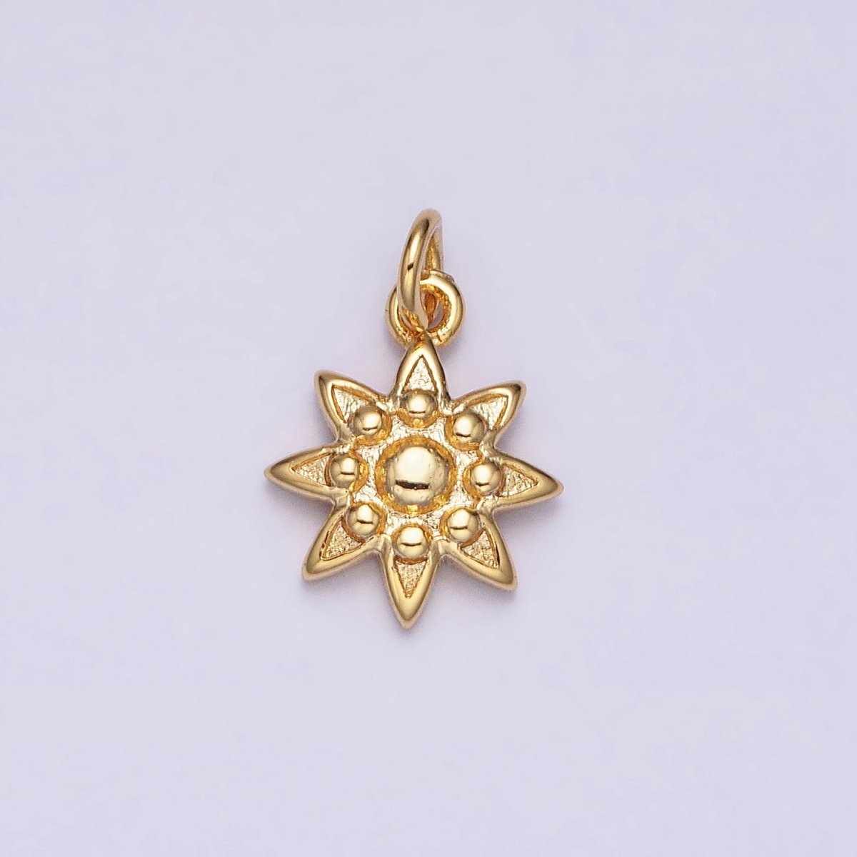 16K Gold Filled Mini Celestial Sun Beaded Add-On Charm | AC-1165