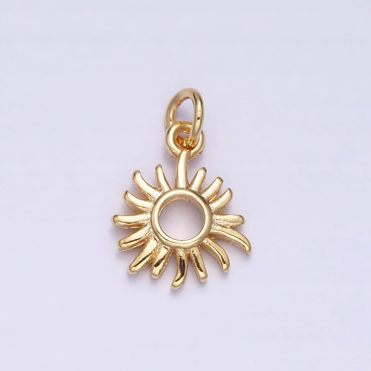 16K Gold Filled Mini Celestial Sun Open Add-On Charm | AC1149