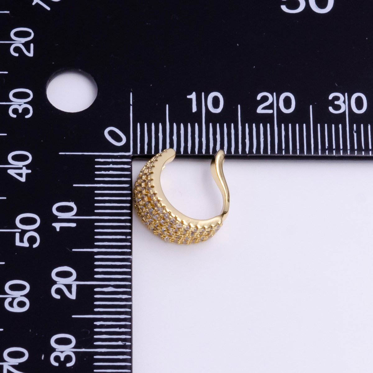 OS 16K Gold Filled Multiple Band Micro Paved Ear Cuff Earrings AI-149