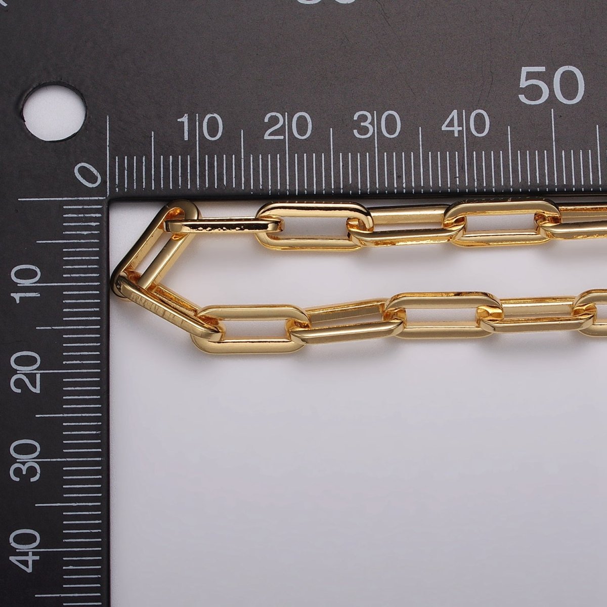 16k Gold Filled Paper Clip Unfinished 5.5mm  Chain Gold & Silver | ROLL-1149 ROLL-1150 Clearance Pricing