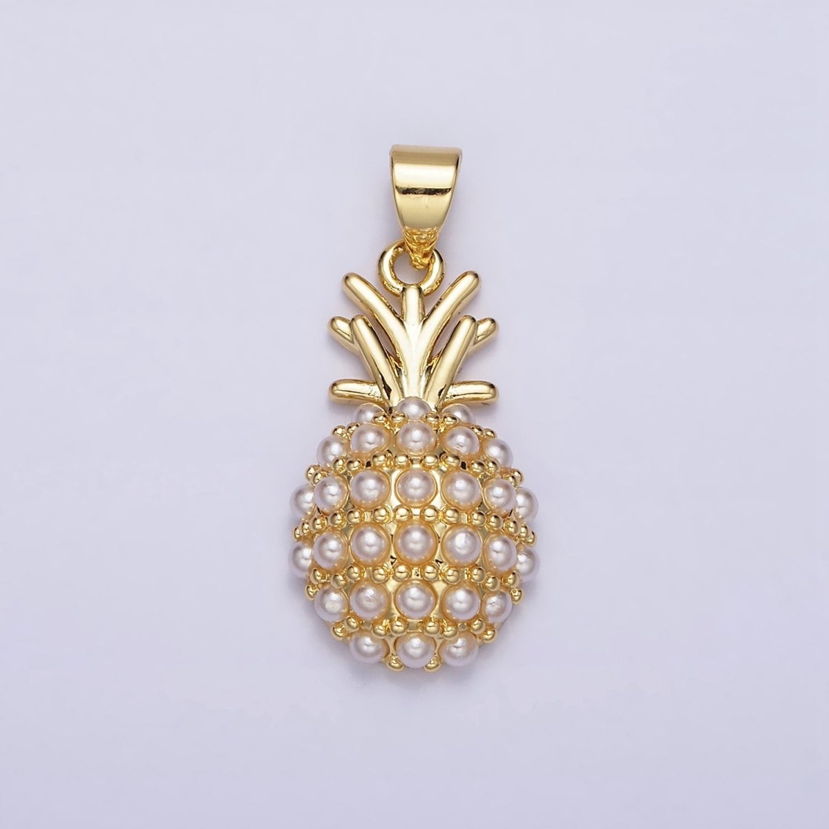 16K Gold Filled Pearl Lined Pineapple Fruit Pendant | AA440