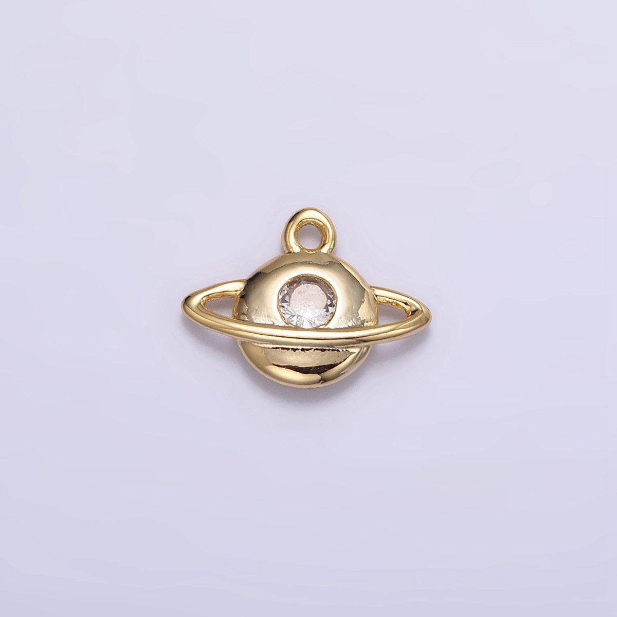 16K Gold Filled Planet Saturn Celestial Space Add-On Charm | N-961