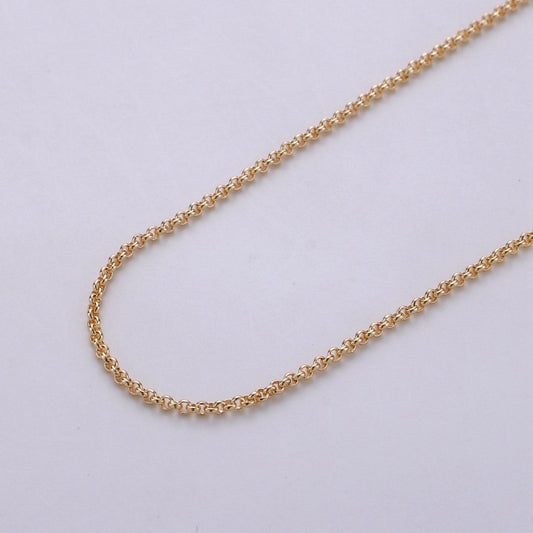 16K Gold Filled ROLO Cable Chain By Yard For Jewelry Making, Lead Free Nickel Free Chain For Necklace Bracelet Anklet Supply Component | ROLL-277/824