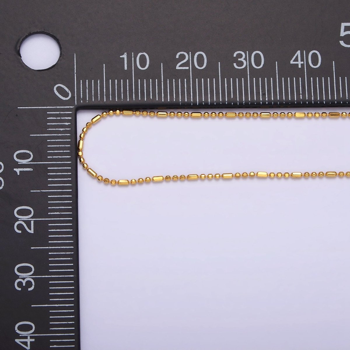 16K Gold Vermeil S925 Sterling Silver 0.9mm Dainty Bead Tube 15.5 Inch Choker Chain Necklace | WA-1948 Clearance Pricing