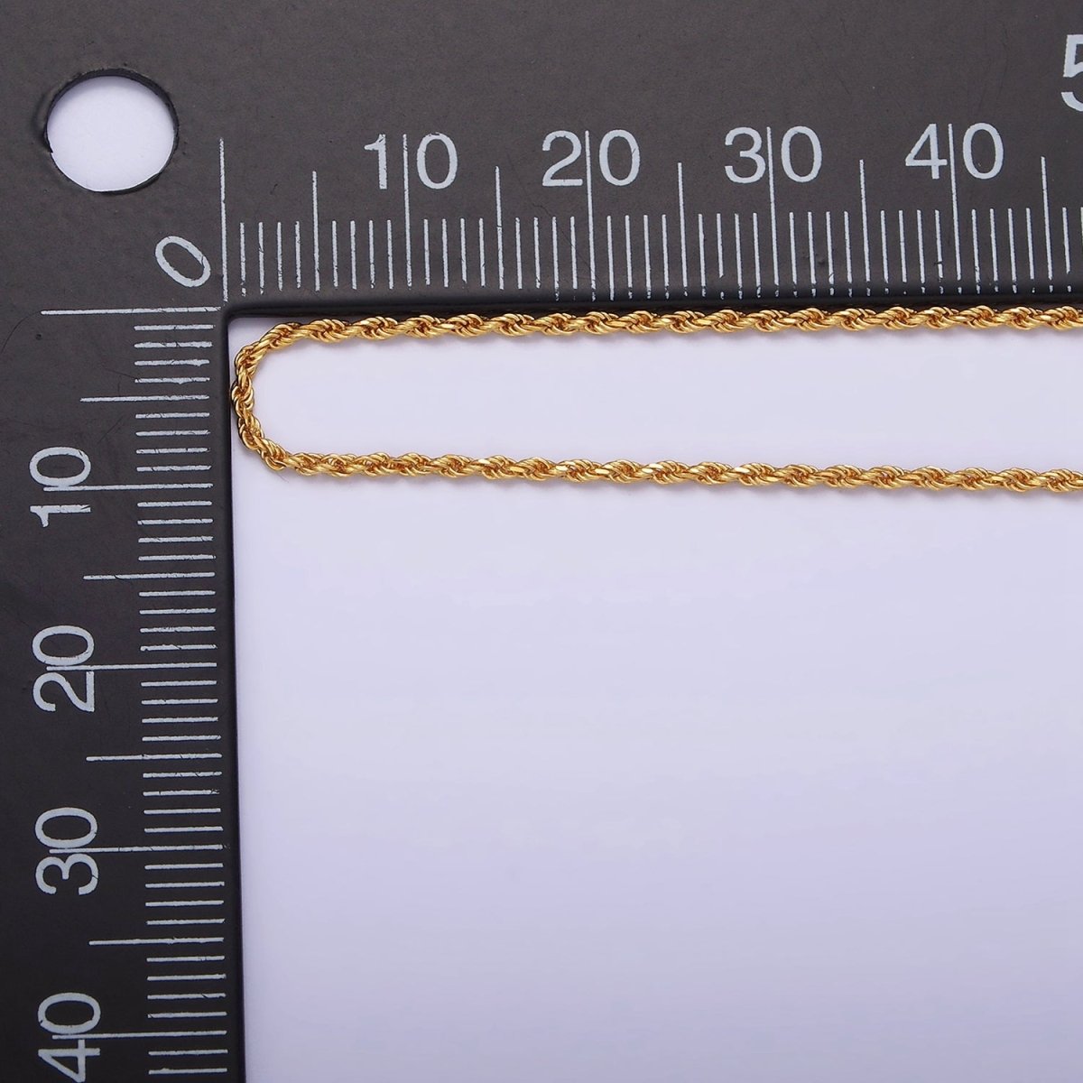16K Gold Vermeil S925 Sterling Silver 1.2mm Dainty Twisted Rope Chain Necklace | WA-1956 Clearance Pricing