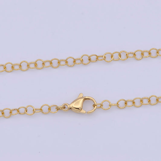 17" Ready to Wear Gold Filled Chain with Lobster Clasp, Simple Everyday Layering Necklace | WA-1119 Clearance Pricing