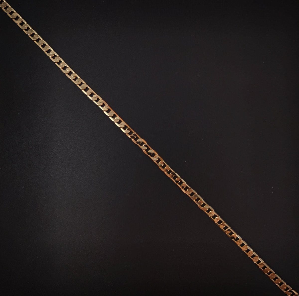 17.0'' Ready to Use 18K Rosy Gold Filled Cuban Curb Necklace Chain, Layering Curb Chain Dainty Necklace, For Necklace Making, 4mm Curb Necklace w/ Lobster Clasps | CN-683  Clearance Pricing