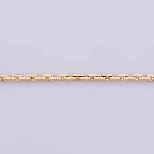 17.5 inch Boston Link Chain Necklace, 18K Gold Plated Finished Chain For Jewelry Necklace Making, Dainty 1.5mm Cable Necklace w/Lobster Clasps | CN-386  Clearance Pricing