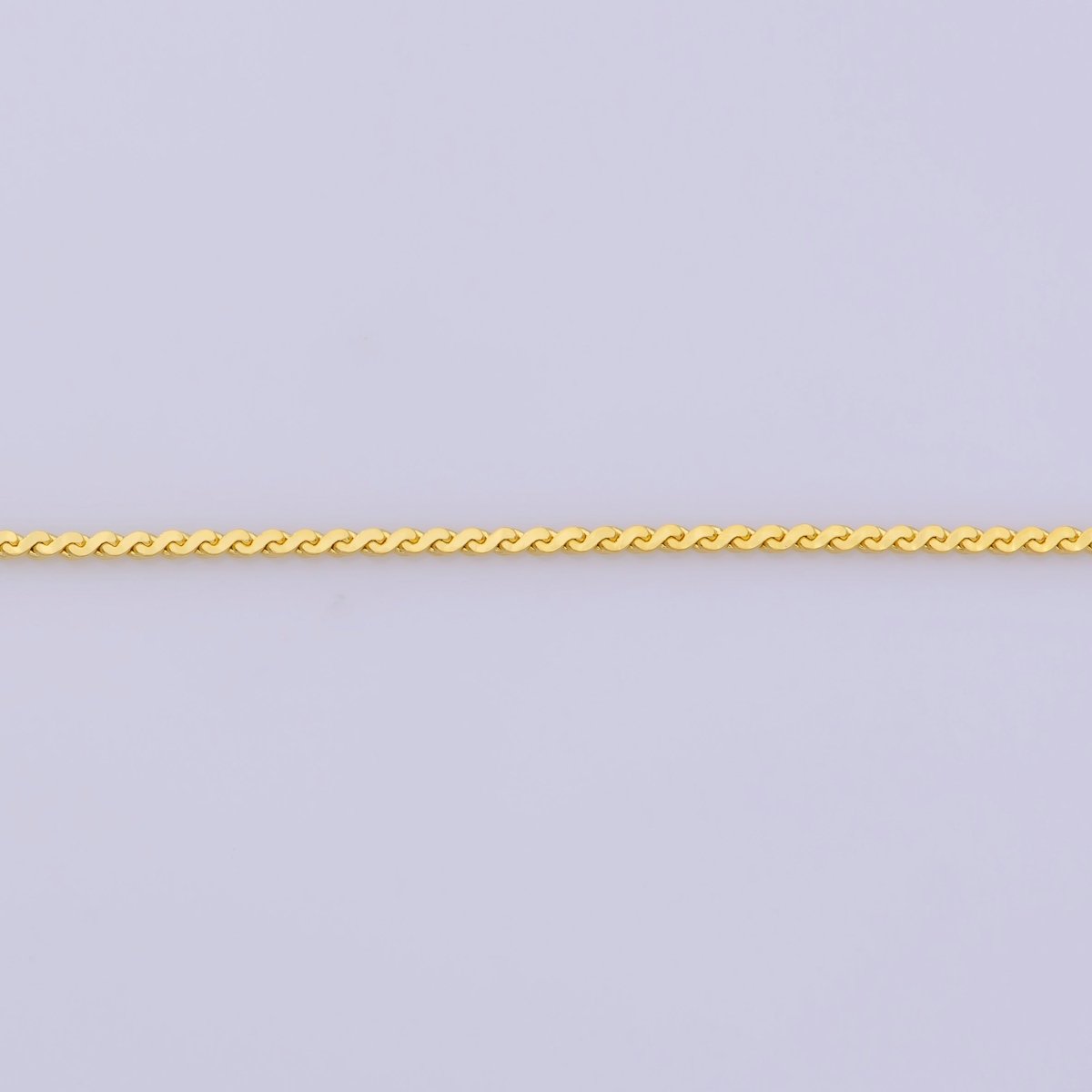 17.5 inch Designed Chain Necklace, 24K Gold Plated Designed Finished Chain For Jewelry Making, Dainty 1.4mm Designed Necklace w/ Spring Ring | CN-363  Clearance Pricing