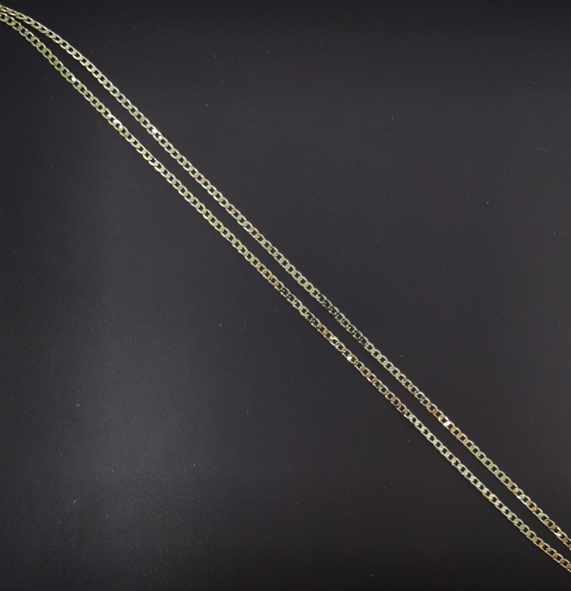 17.5 Inch Miami Cuban Curb Chain Gold Filled Dainty Curb Chain Necklace 1.8mm width | WA-1746 Clearance Pricing