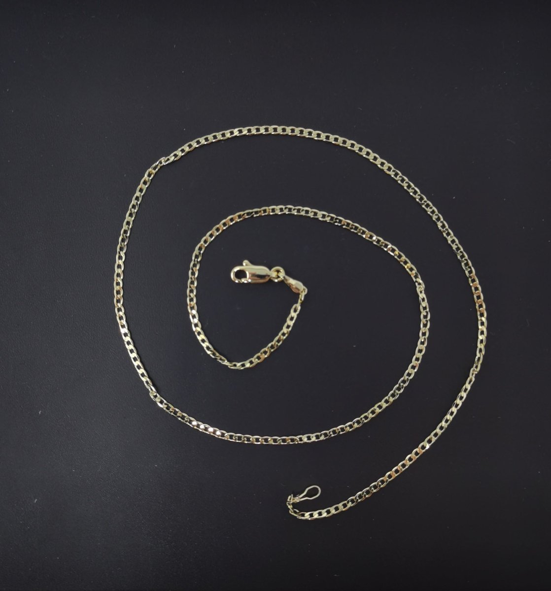 17.5 Inch Miami Cuban Curb Chain Gold Filled Dainty Curb Chain Necklace 1.8mm width | WA-1746 Clearance Pricing