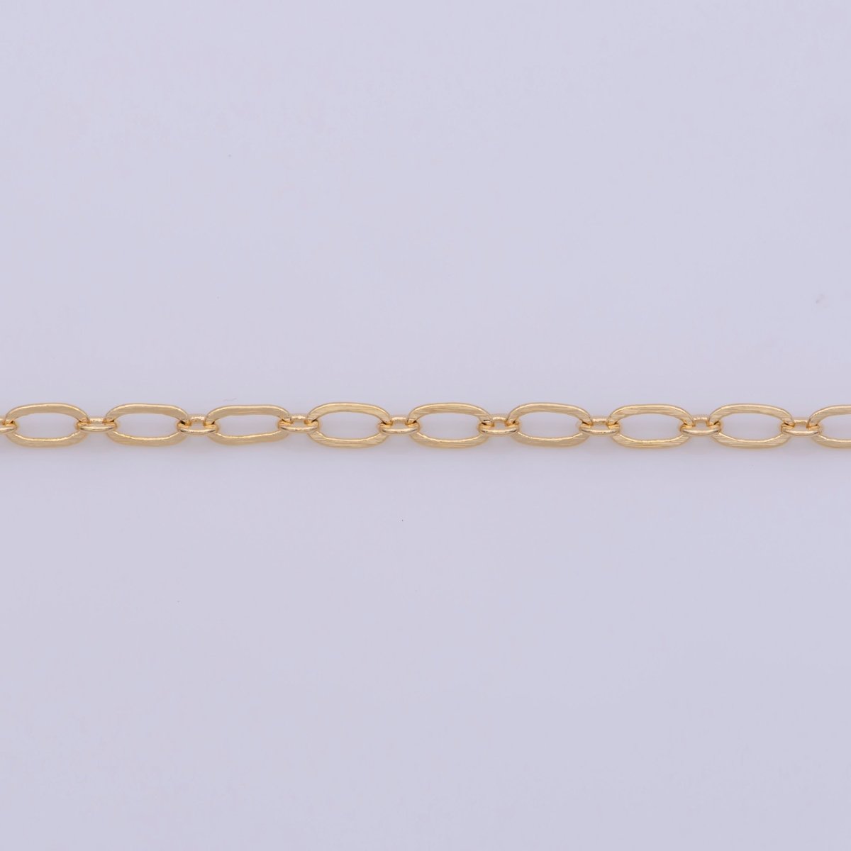 17.5 inch Rolo Chain Necklace, 18K Gold Plated Rolo Finished Chain Necklace For Jewelry Making, Dainty 2.5mm Rolo Necklace w/ Spring Ring | CN-367