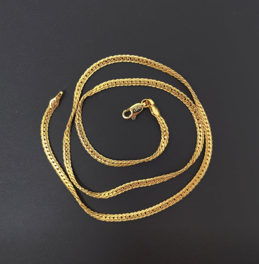 17.7" 24K Gold Filled Herringbone Necklace, 2.3mm In Width, w/ Lobster Clasps | CN-526