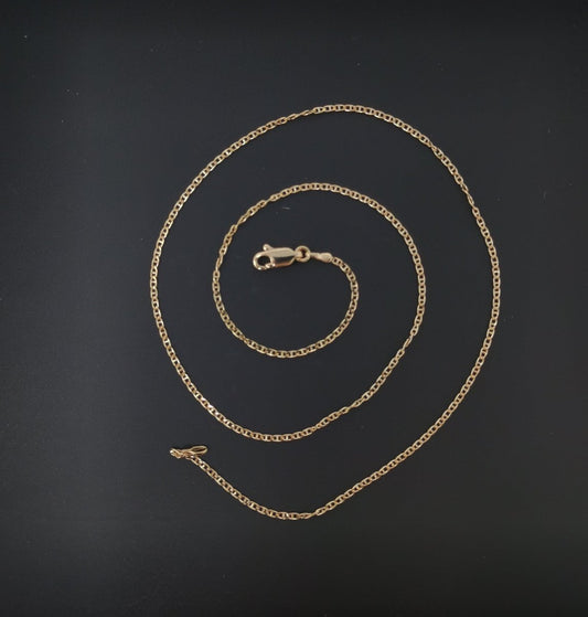 17.7 inch Anchor Chain Necklace, 18K Gold Plated Finished Chain Necklace For Jewelry Making, Dainty 1.5mm Anchor Necklace w/ Lobster Clasps | CN-591  Clearance Pricing
