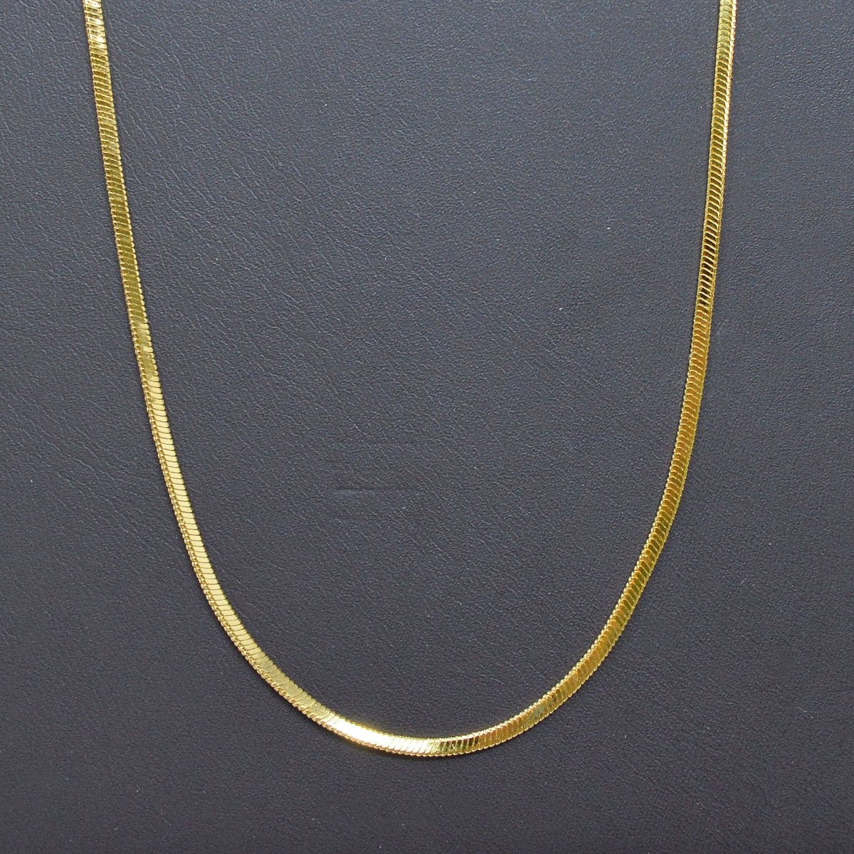 17.7 inch Omega Chain Necklace, 24K Gold Filled Finished Necklace For Jewelry Making, Dainty 1.8mm Omega Necklace w/ Lobster Clasps | CN-985  Clearance Pricing