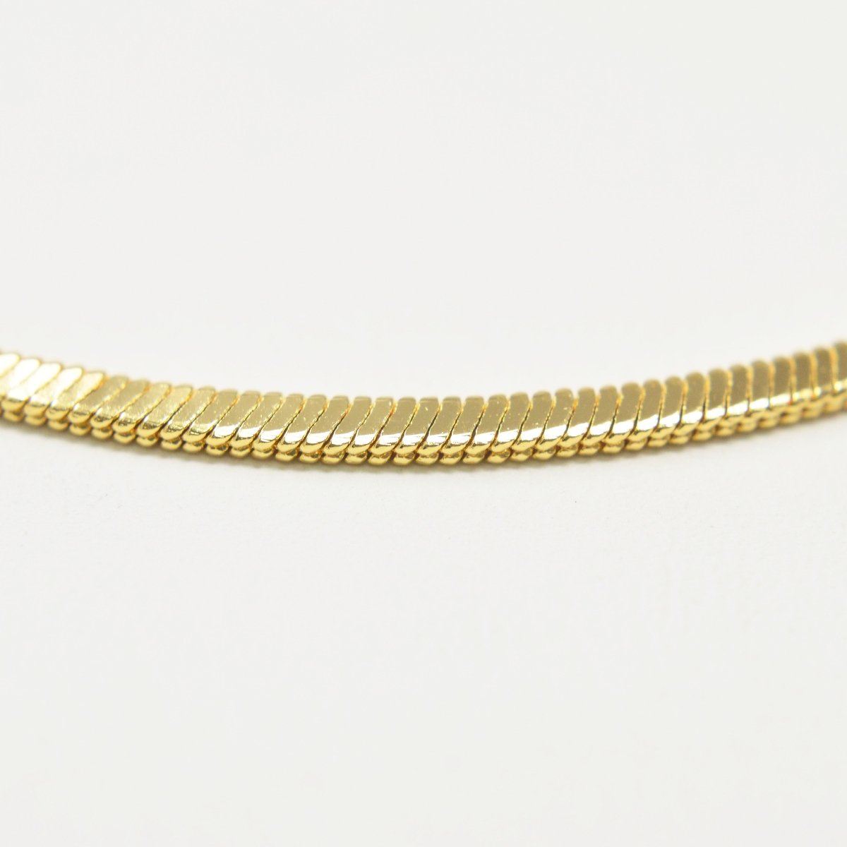 17.7 inch Omega Chain Necklace, 24K Gold Filled Finished Necklace For Jewelry Making, Dainty 1.8mm Omega Necklace w/ Lobster Clasps | CN-985  Clearance Pricing