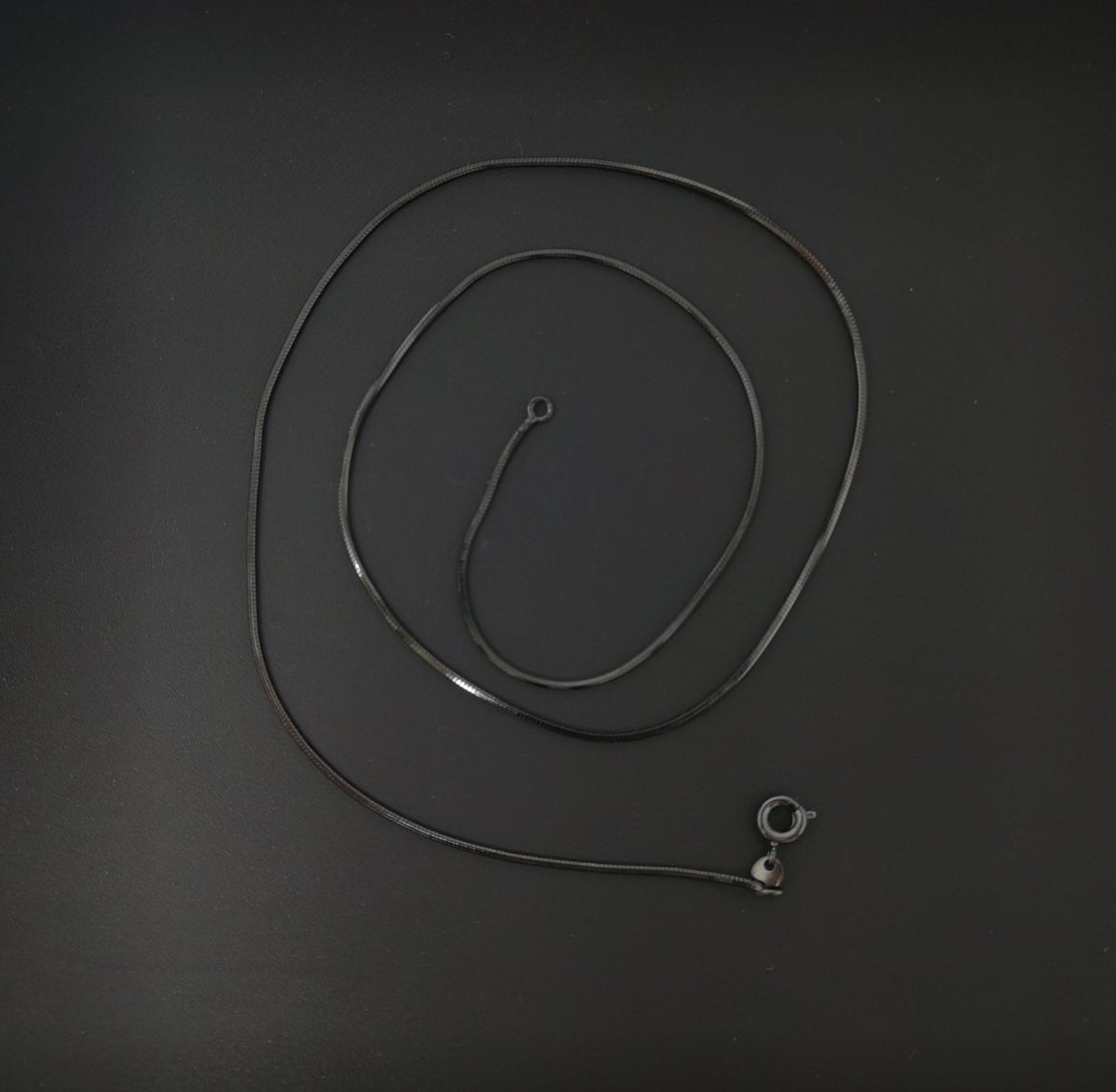 17.7 inches Black Cocoon Necklace, 1mm Gold Filled Necklace w/ Spring Ring | CN-335  Clearance Pricing