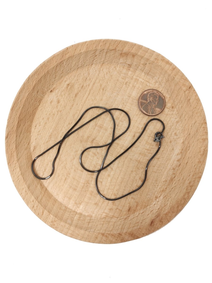 17.7 inches Black Cocoon Necklace, 1mm Gold Filled Necklace w/ Spring Ring | CN-335  Clearance Pricing
