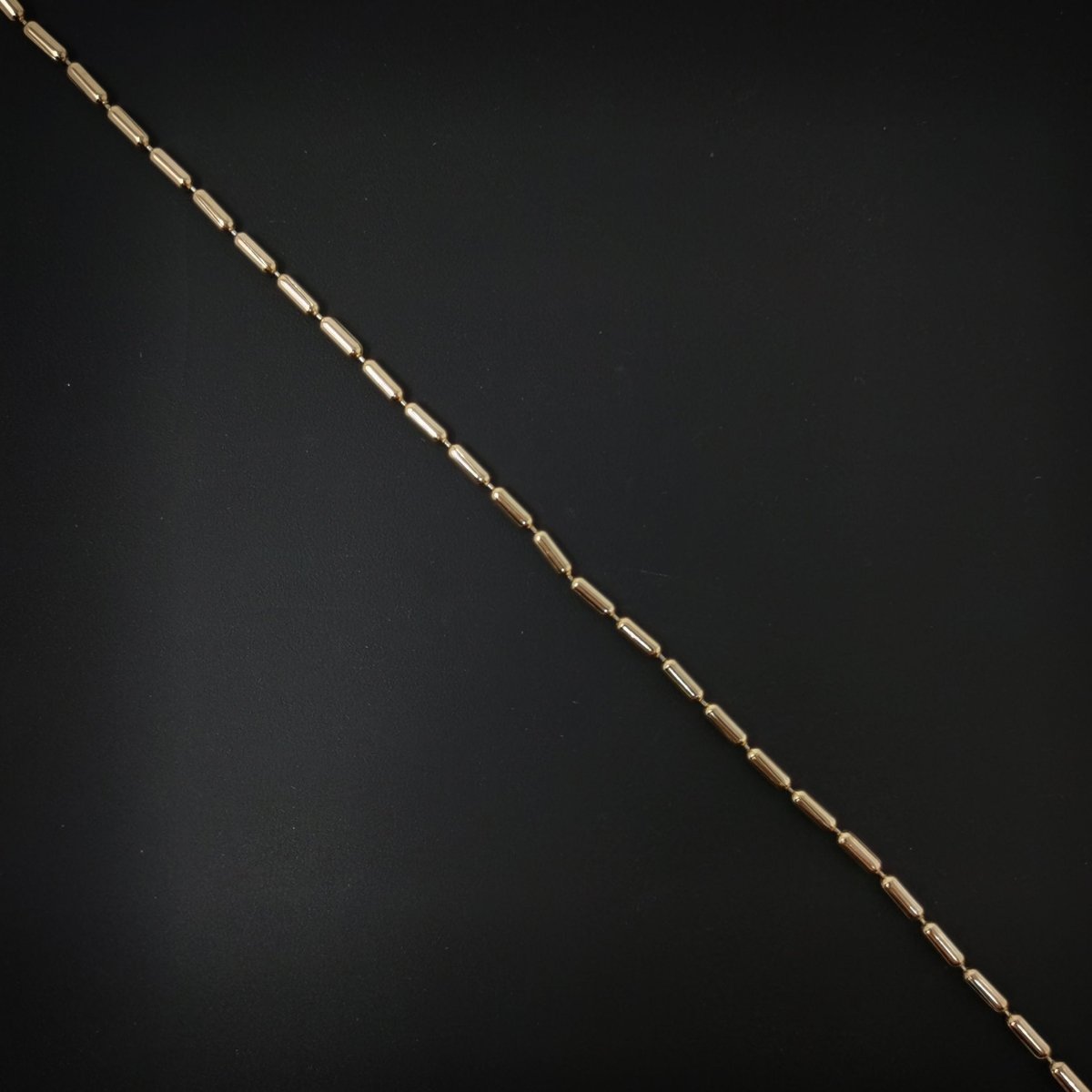 17.7 inches Layering Necklace, 18K Gold Plated 2mm Bead Necklace w/ Spring Rings | CN-657