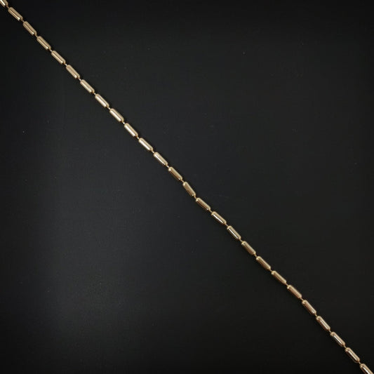 17.7 inches Layering Necklace, 18K Gold Plated 2mm Bead Necklace w/ Spring Rings | CN-657