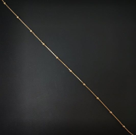 17.7 inches Ready To Use 18K Rosy Gold Filled Box Necklace Chain, Layering Ball Box Chain, Dainty 2mm Box Necklace w/ Spring Ring | CN-692  Clearance Pricing
