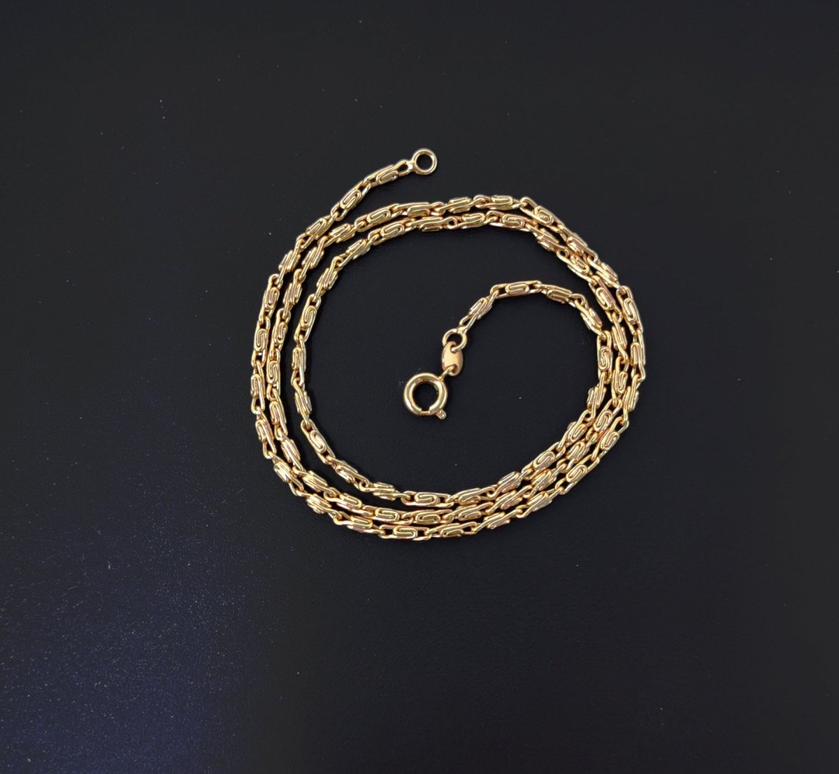 17.7'' Ready to Use 18K Gold Filled Designed Necklace Chain, Layering Designed Chain, Dainty 2mm Designed Necklace w/ Spring Ring | CN-441  Clearance Pricing