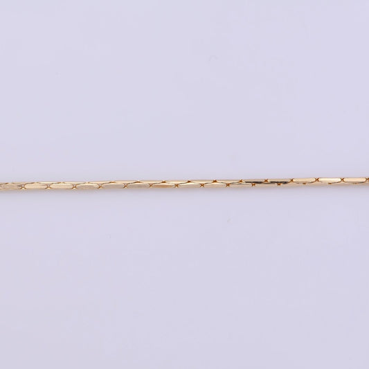 18 inch Boston Link Chain Necklace, 18K Gold Plated Finished Chain For Jewelry Necklace Making, Dainty 1.2mm Designed Necklace w/ Spring Ring | CN-376  Clearance Pricing