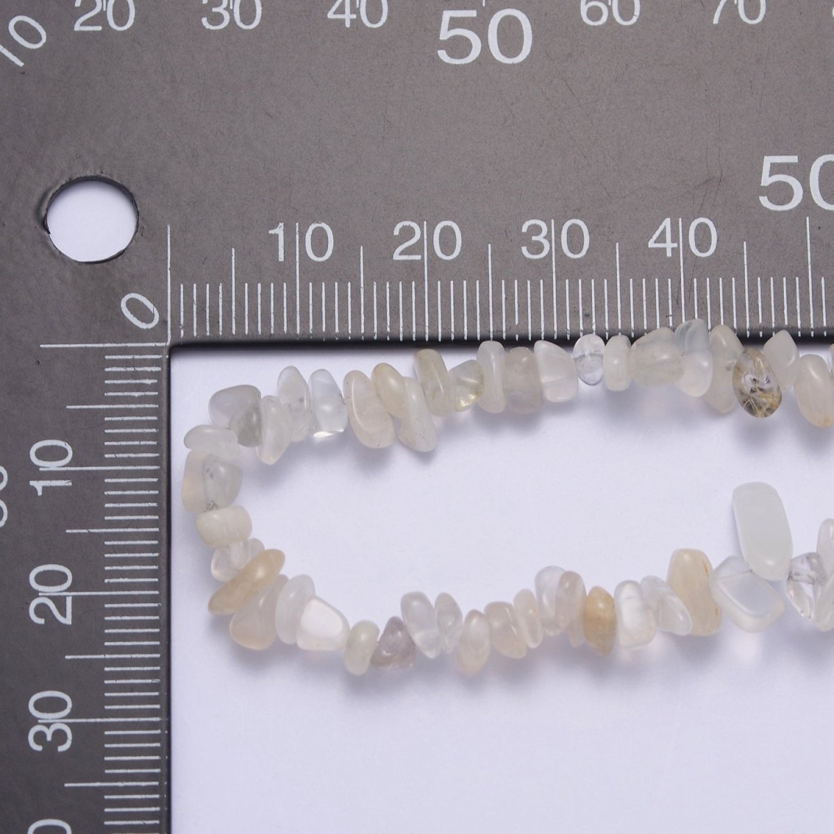 18 Inch Natural Genuine White Moonstone Gemstones Bead Necklace with 2" Extender | WA-633 Clearance Pricing