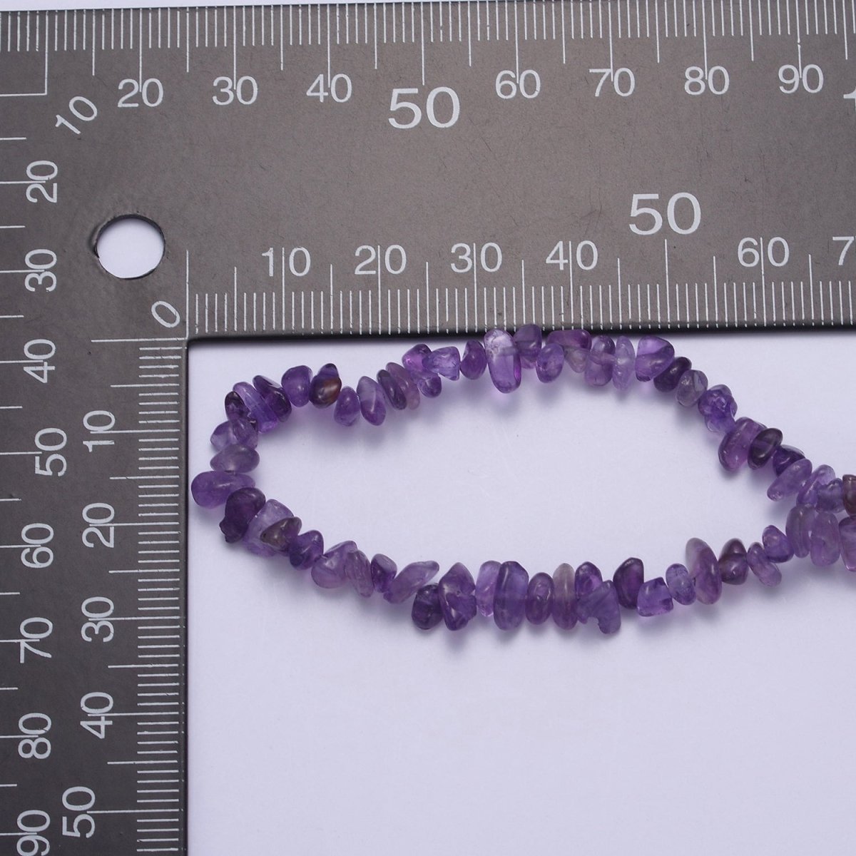 18 Inch Natural Purple Amethyst Crystal Stone Bead Necklace with 2" Extender | WA-639 Clearance Pricing