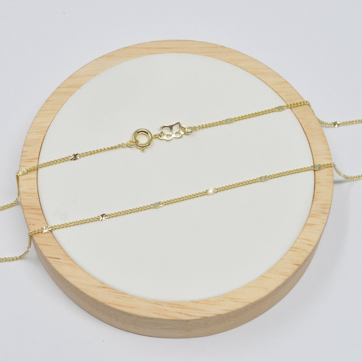 18 inch Singapore Chain Necklace, 14K Gold Plated Singapore Finished Necklace For Jewelry Making, Dainty 2mm Singapore Necklace w/ Spring Ring | CN-958  Clearance Pricing