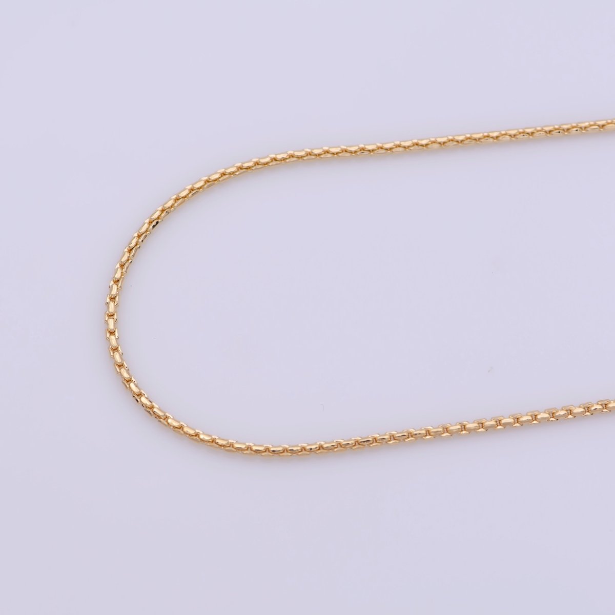18 inches Cable Chain Necklace, 18K Gold Plated Finished Chain For Jewelry Making, Dainty 1.4mm Cable Necklace w/ Lobster Clasps | CN-375  Clearance Pricing