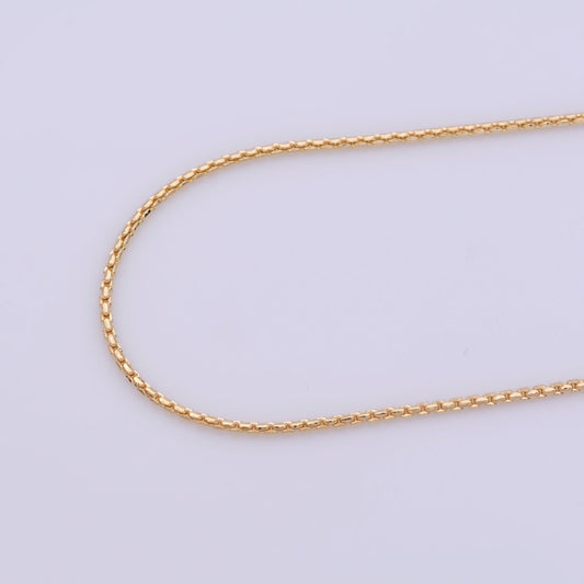 18 inches Cable Chain Necklace, 18K Gold Plated Finished Chain For Jewelry Making, Dainty 1.4mm Cable Necklace w/ Lobster Clasps | CN-375  Clearance Pricing