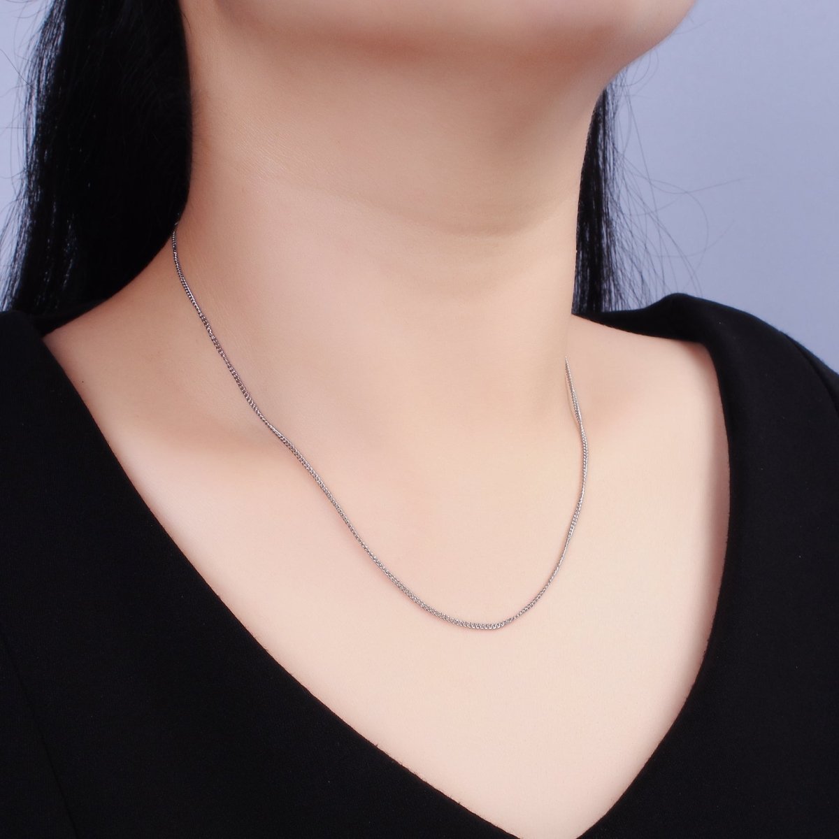 18'' Ready to Use Stainless Steel Curb Link Chain, Layer Necklace | WA-2108 Clearance Pricing