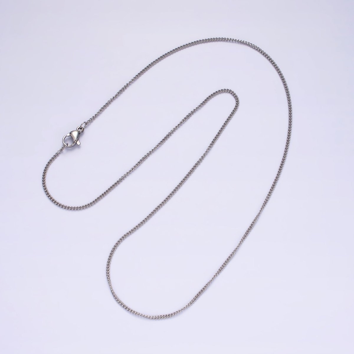 18'' Ready to Use Stainless Steel Curb Link Chain, Layer Necklace | WA-2108 Clearance Pricing