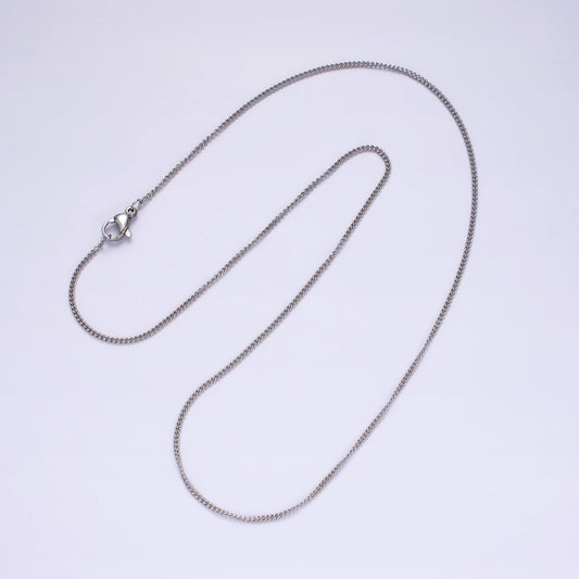 18'' Ready to Use Stainless Steel Curb Link Chain, Layer Necklace | WA-2108 Clearance Pricing