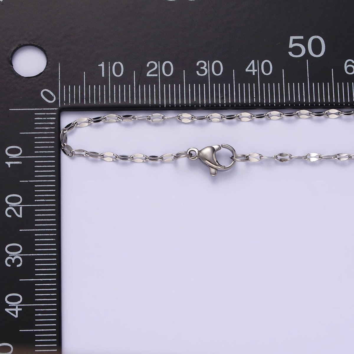18'' Ready to Use Stainless Steel Flat Cable Link Chain, Layer Necklace | WA-2100 Clearance Pricing