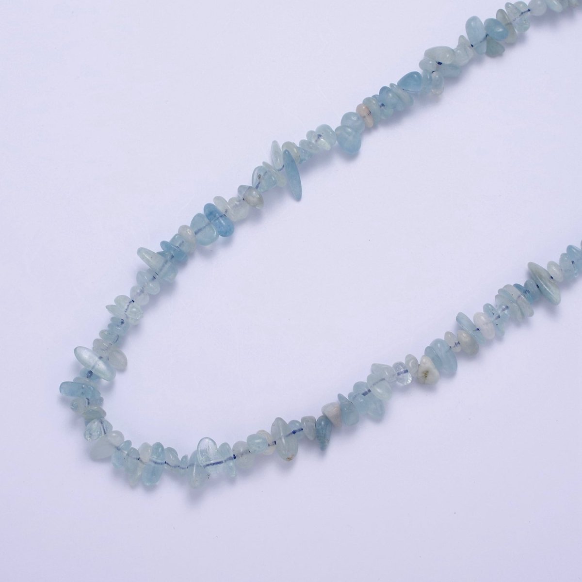 18.2 Inch Natural Blue Apatite Crystal Stone Bead Necklace with 2" Extender | WA-641 Clearance Pricing