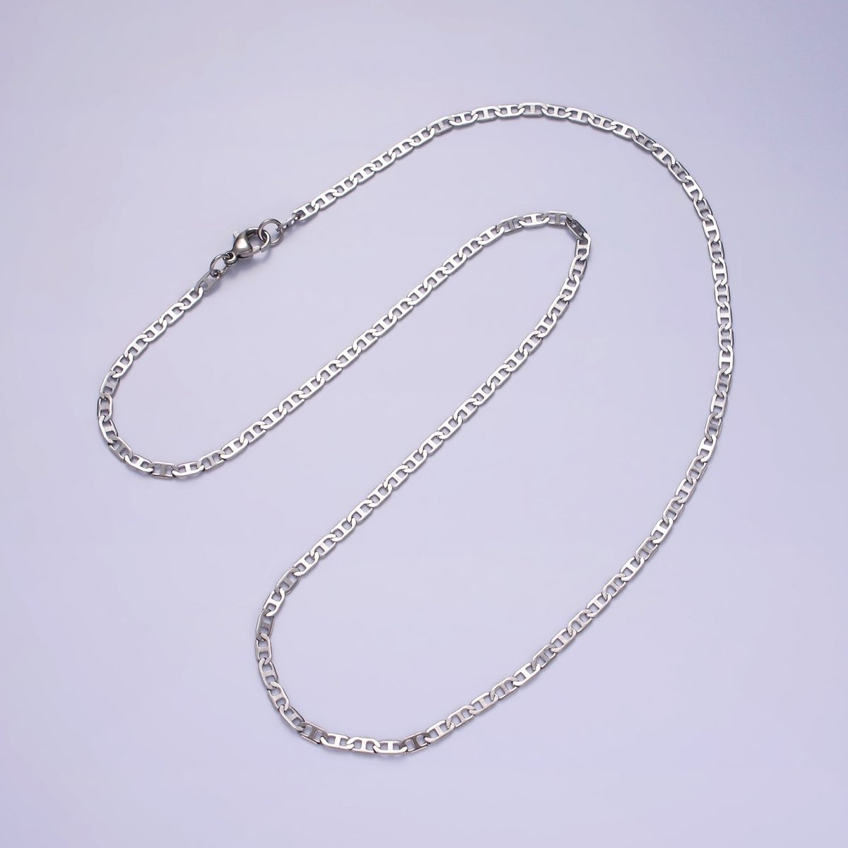 18.3 inch Stainless Steel Flat Mariner Chain For Wholesale Chains And Jewelry Making Supplies Findings | WA-2099 Clearance Pricing
